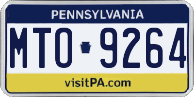 PA license plate MTO9264