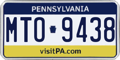 PA license plate MTO9438