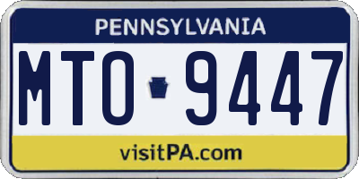 PA license plate MTO9447