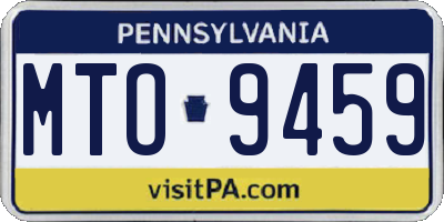 PA license plate MTO9459