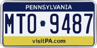PA license plate MTO9487