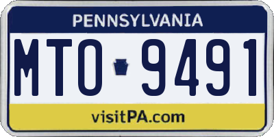 PA license plate MTO9491