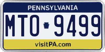 PA license plate MTO9499
