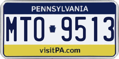 PA license plate MTO9513