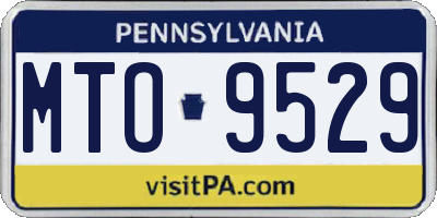 PA license plate MTO9529