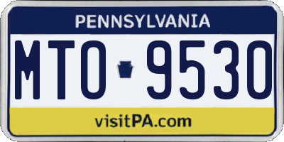 PA license plate MTO9530