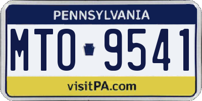 PA license plate MTO9541