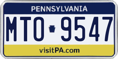 PA license plate MTO9547