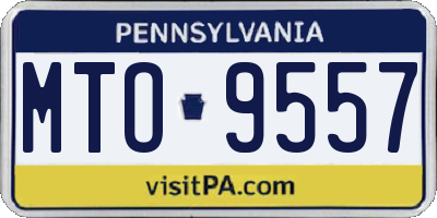 PA license plate MTO9557