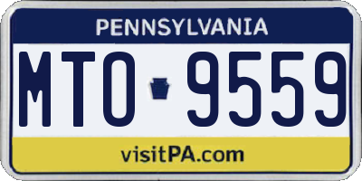 PA license plate MTO9559