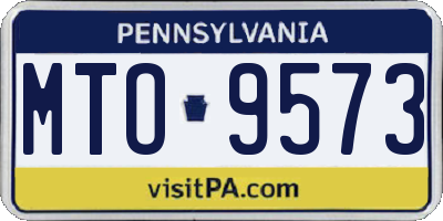 PA license plate MTO9573