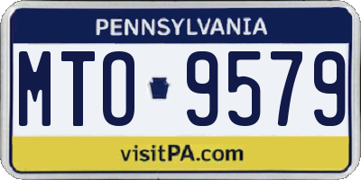 PA license plate MTO9579