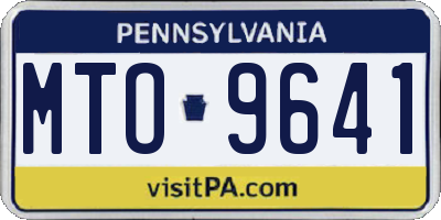 PA license plate MTO9641