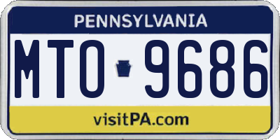 PA license plate MTO9686
