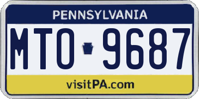 PA license plate MTO9687