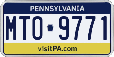 PA license plate MTO9771