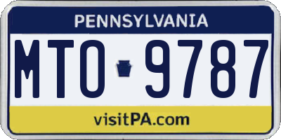 PA license plate MTO9787