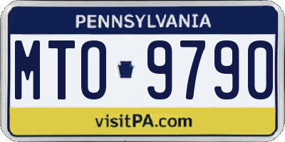 PA license plate MTO9790