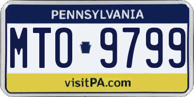 PA license plate MTO9799