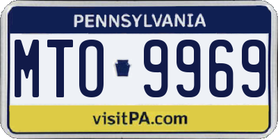 PA license plate MTO9969