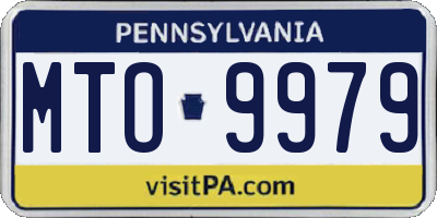 PA license plate MTO9979
