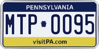 PA license plate MTP0095