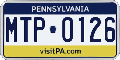 PA license plate MTP0126