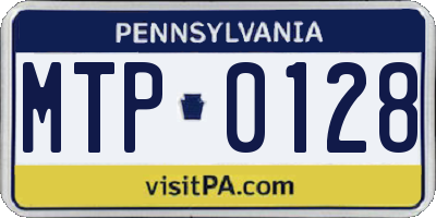 PA license plate MTP0128