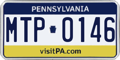 PA license plate MTP0146
