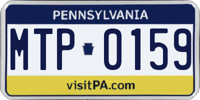 PA license plate MTP0159