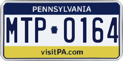PA license plate MTP0164