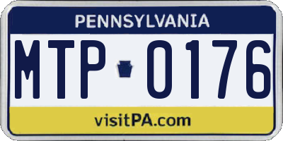 PA license plate MTP0176