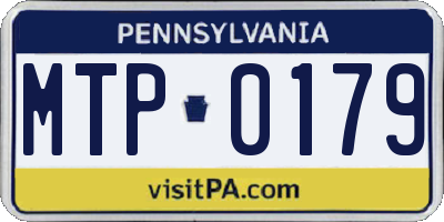 PA license plate MTP0179