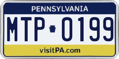 PA license plate MTP0199