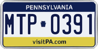 PA license plate MTP0391