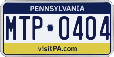 PA license plate MTP0404
