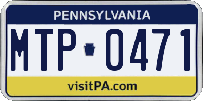 PA license plate MTP0471