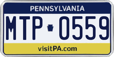 PA license plate MTP0559