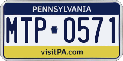 PA license plate MTP0571