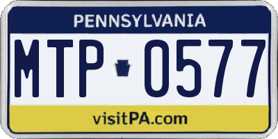 PA license plate MTP0577