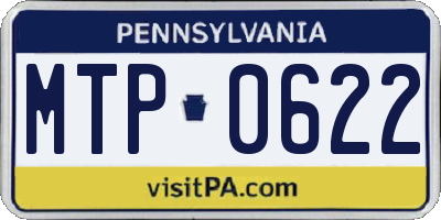 PA license plate MTP0622