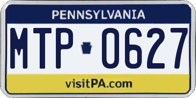PA license plate MTP0627