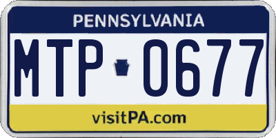 PA license plate MTP0677