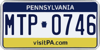 PA license plate MTP0746
