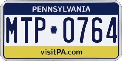 PA license plate MTP0764