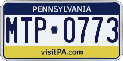 PA license plate MTP0773