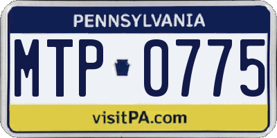 PA license plate MTP0775