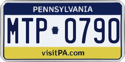 PA license plate MTP0790