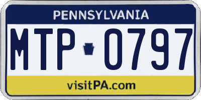 PA license plate MTP0797