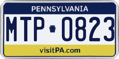 PA license plate MTP0823